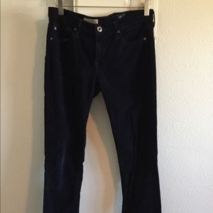 AG Navy Blue Corduroy Jeans Size 27